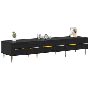 Schwarzer TV-Schrank Eichen-Optik, 150 cm