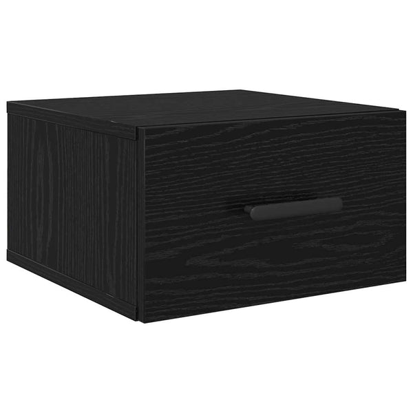 Nachttisch Schwarz Eichen-Optik 2er Set