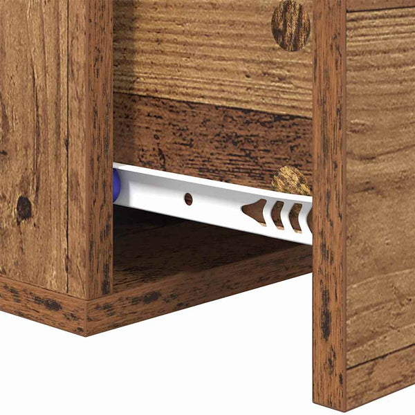 vidaXL Table de chevet murale Bois de récupération 35 x 35 x 20 cm Bois d'ingénierie