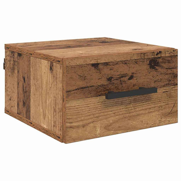 vidaXL Table de chevet murale Bois de récupération 35 x 35 x 20 cm Bois d'ingénierie
