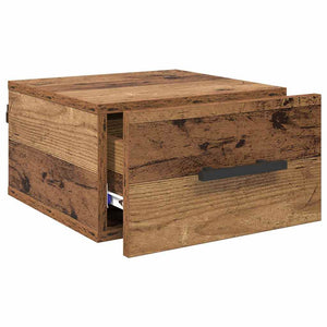 vidaXL Table de chevet murale Bois de récupération 35 x 35 x 20 cm Bois d'ingénierie