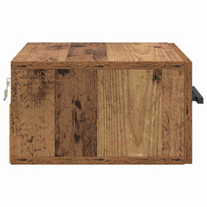 vidaXL Table de chevet murale Bois de récupération 35 x 35 x 20 cm Bois d'ingénierie