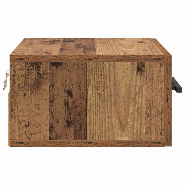 vidaXL Table de chevet murale Bois de récupération 35 x 35 x 20 cm Bois d'ingénierie
