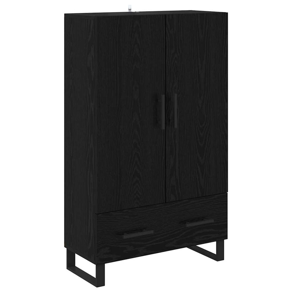 vidaXL Highboard Black Oak Look 69.5 x 30 x 115 cm Engineered Wood