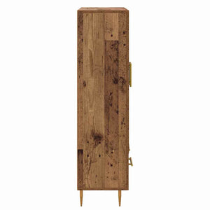 Highboard Altholz mit Glastüren, 115 cm