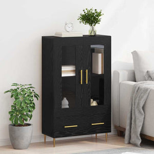 vidaXL Highboard Black Oak Look 69.5 x 31 x 115 cm