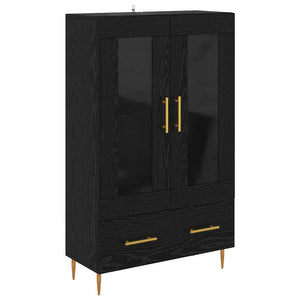 vidaXL Highboard Black Oak Look 69.5 x 31 x 115 cm