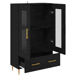 vidaXL Highboard Black Oak Look 69.5 x 31 x 115 cm