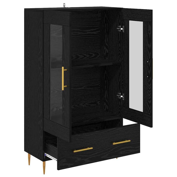 vidaXL Highboard Black Oak Look 69.5 x 31 x 115 cm