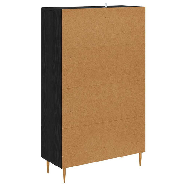 vidaXL Highboard Black Oak Look 69.5 x 31 x 115 cm