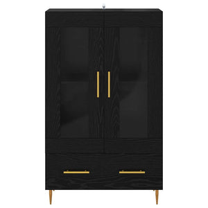 vidaXL Highboard Black Oak Look 69.5 x 31 x 115 cm
