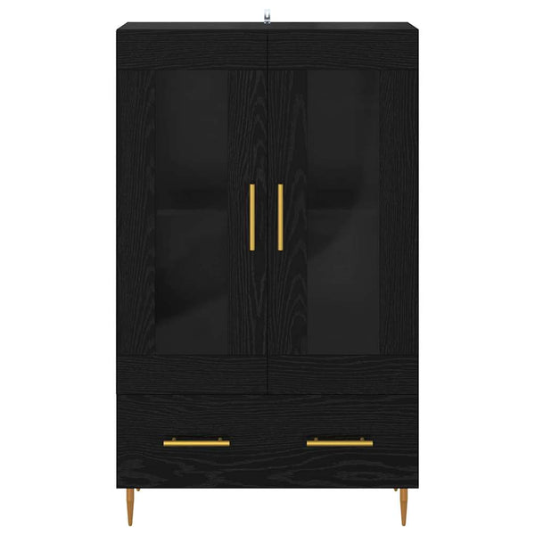 vidaXL Highboard Black Oak Look 69.5 x 31 x 115 cm