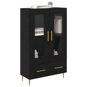 vidaXL Highboard Black Oak Look 69.5 x 31 x 115 cm