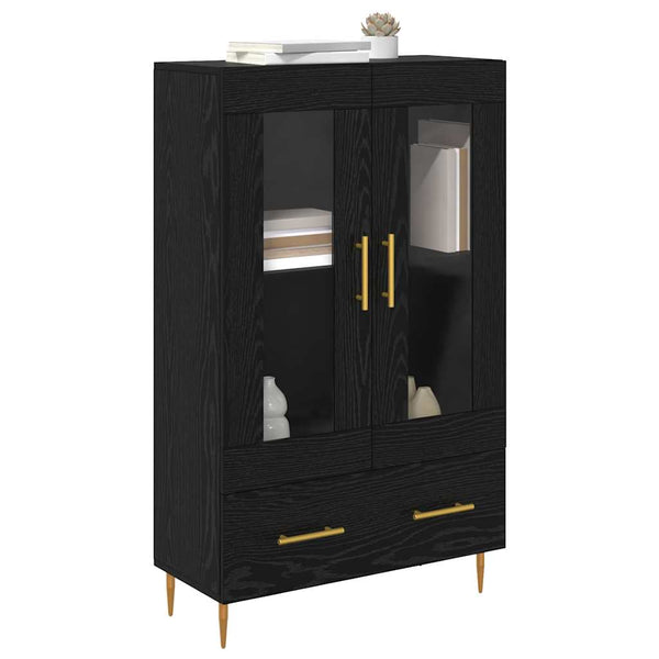 vidaXL Highboard Black Oak Look 69.5 x 31 x 115 cm