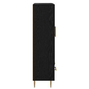 vidaXL Highboard Black Oak Look 69.5 x 31 x 115 cm
