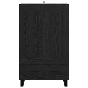 Highboard Schwarz Eichenoptik 115 cm