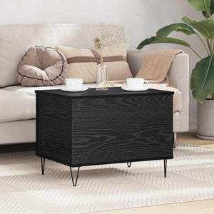 Schwarzer Couchtisch Eichenoptik, 60 cm