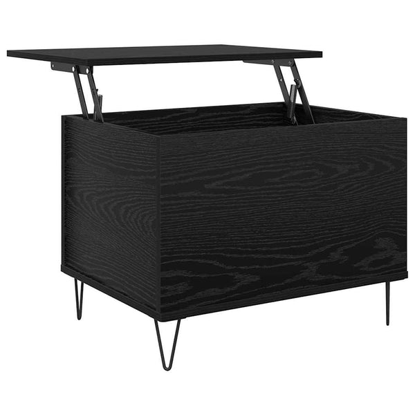Schwarzer Couchtisch Eichenoptik, 60 cm
