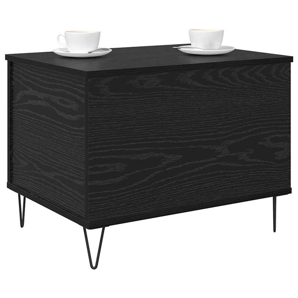 Schwarzer Couchtisch Eichenoptik, 60 cm