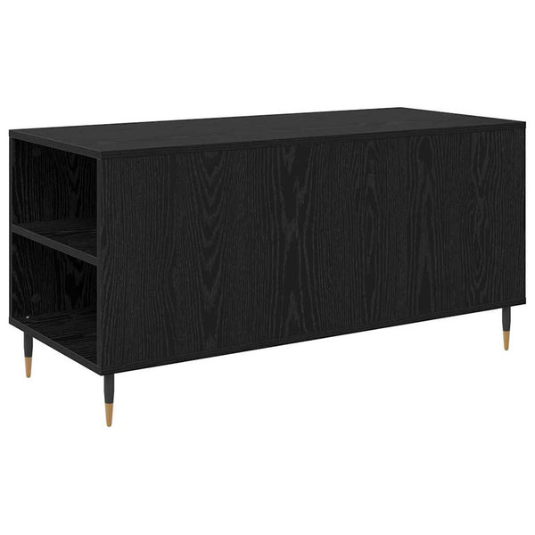 Schwarzer Couchtisch Eichenoptik 102 cm