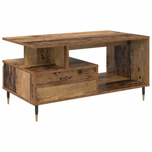 Couchtisch Altholz mit Schubladen 90x49x45 cm