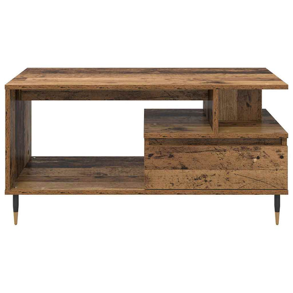 Couchtisch Altholz mit Schubladen 90x49x45 cm