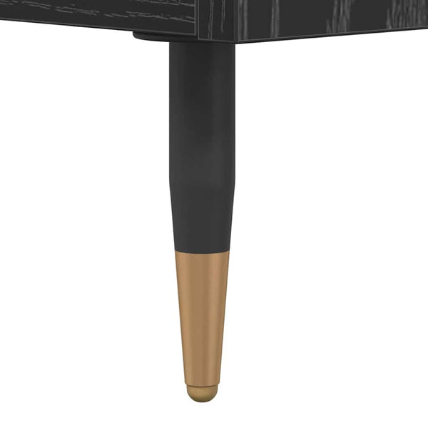 Couchtisch Schwarz Eichenoptik 90x49 cm