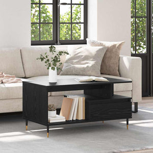 Couchtisch Schwarz Eichenoptik 90x49 cm