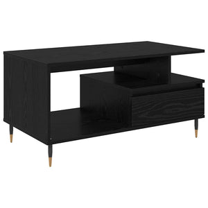Couchtisch Schwarz Eichenoptik 90x49 cm