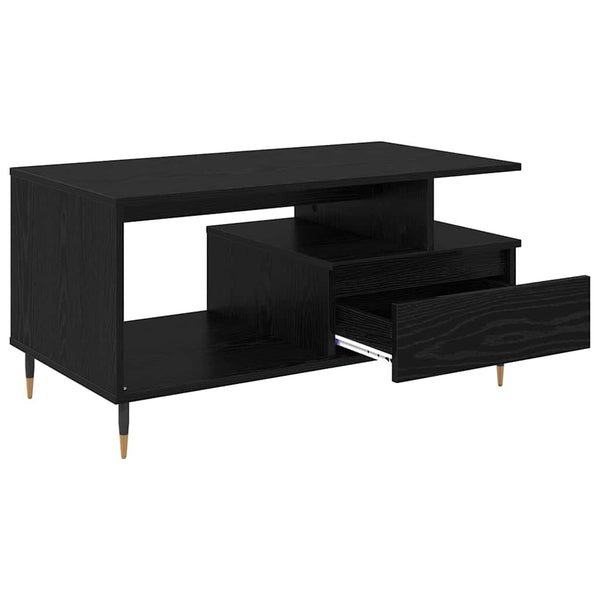 Couchtisch Schwarz Eichenoptik 90x49 cm