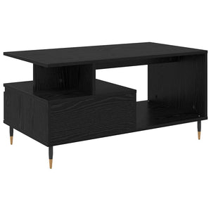 Couchtisch Schwarz Eichenoptik 90x49 cm