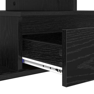 Couchtisch Schwarz Eichenoptik 90x49 cm