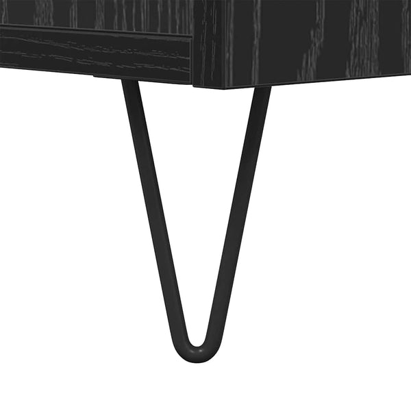 Couchtisch Schwarz Eichenoptik 90x49 cm