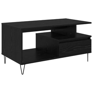 Couchtisch Schwarz Eichenoptik 90x49 cm