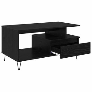 Couchtisch Schwarz Eichenoptik 90x49 cm