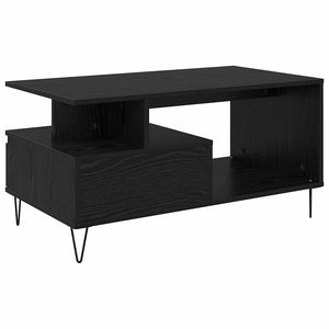 Couchtisch Schwarz Eichenoptik 90x49 cm