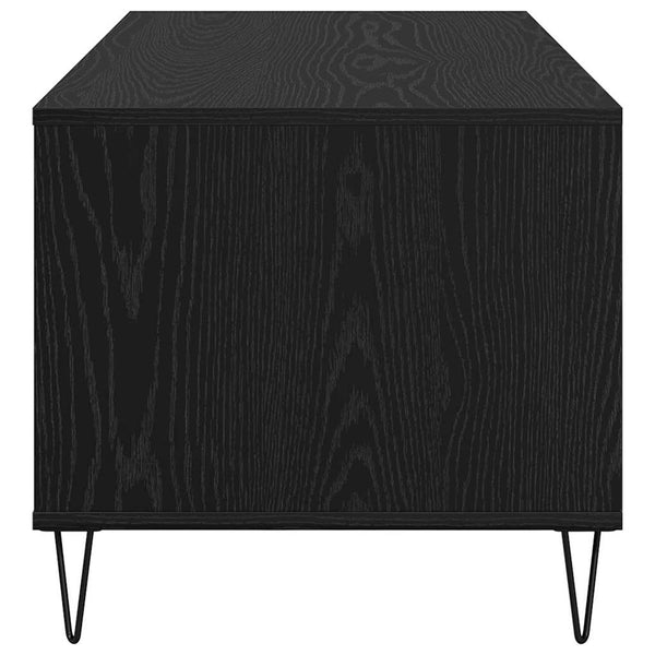 Couchtisch Schwarz Eichenoptik 90x49 cm