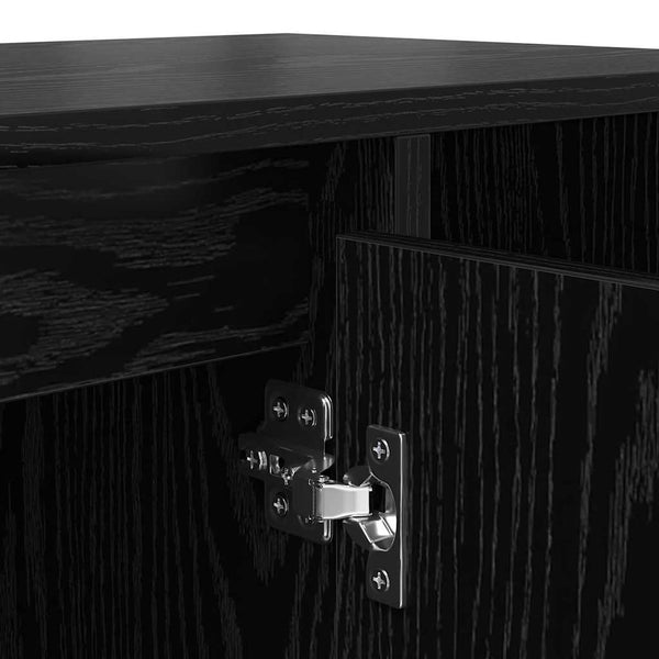 TV-Schrank Schwarz Eichenoptik 100 cm