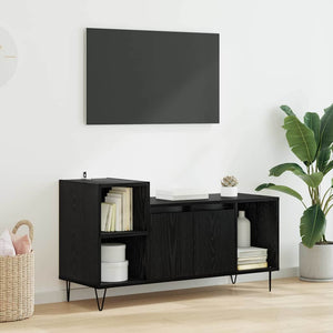TV-Schrank Schwarz Eichenoptik 100 cm