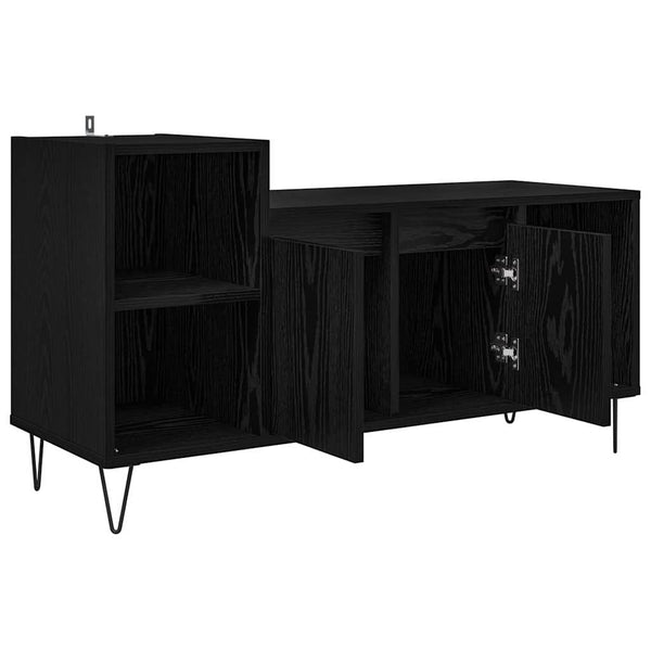 TV-Schrank Schwarz Eichenoptik 100 cm