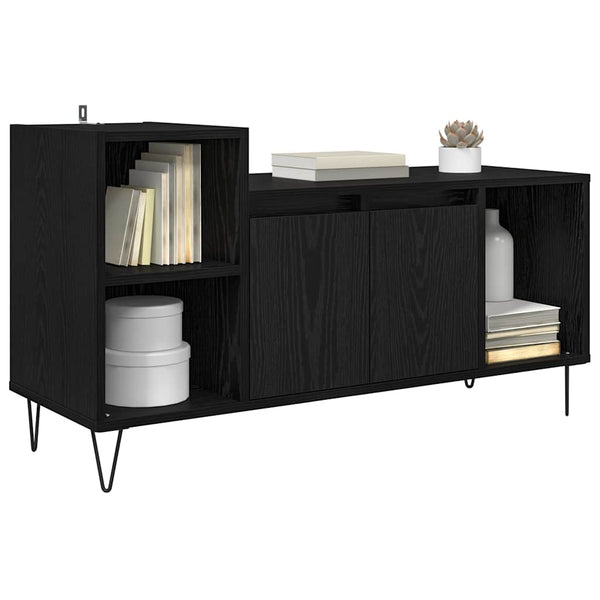 TV-Schrank Schwarz Eichenoptik 100 cm