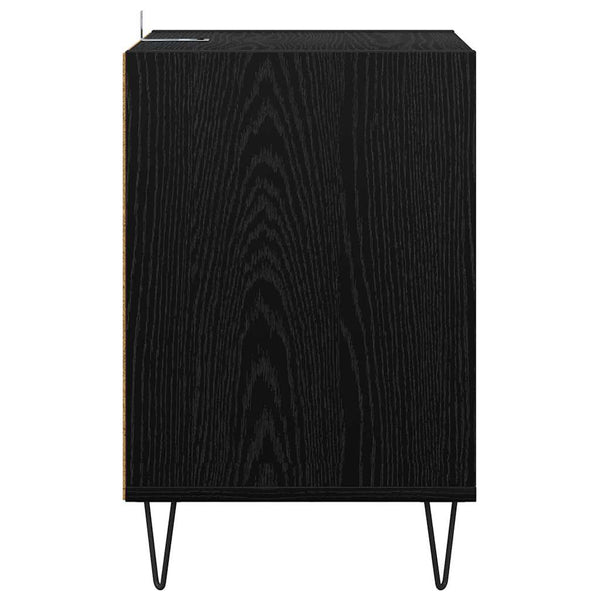 TV-Schrank Schwarz Eichenoptik 100 cm