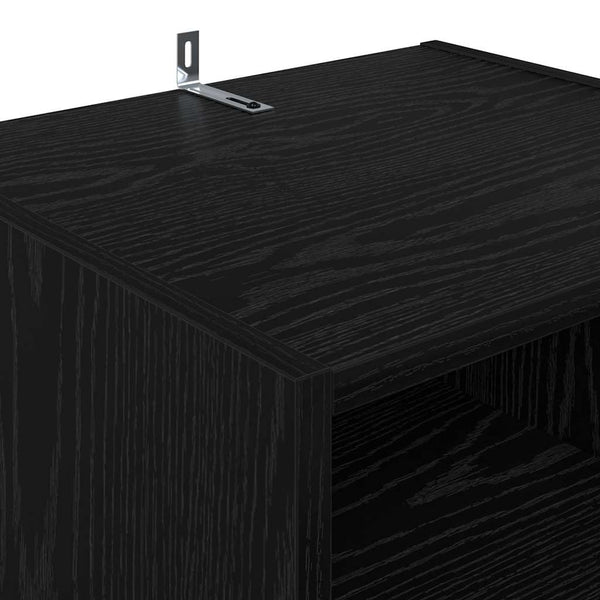 TV-Schrank Schwarz Eichen-Optik 160 cm