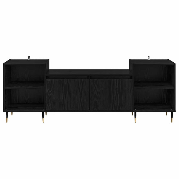 TV-Schrank Schwarz Eichen-Optik 160 cm
