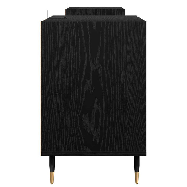 TV-Schrank Schwarz Eichen-Optik 160 cm