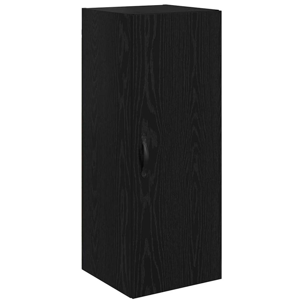 vidaXL Armoire murale Noir aspect chêne 34,5 x 34 x 90 cm