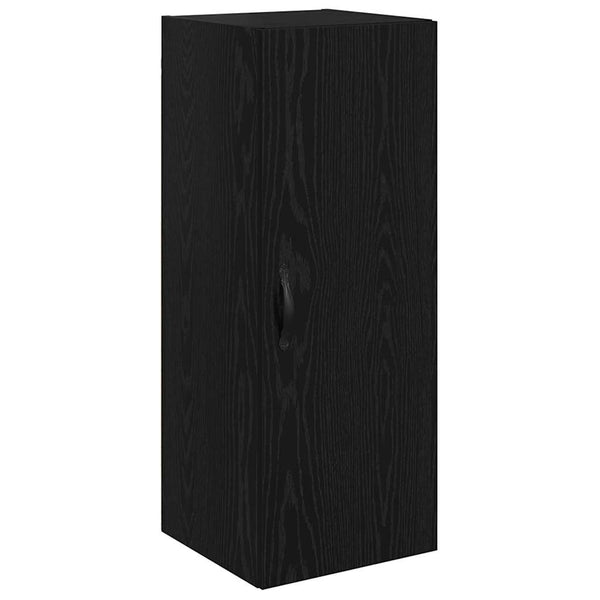 Wandschrank Schwarz Eichenoptik 34,5x34x90cm