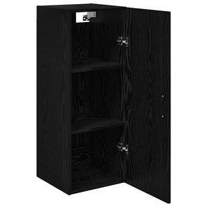 Wandschrank Schwarz Eichenoptik 34,5x34x90cm
