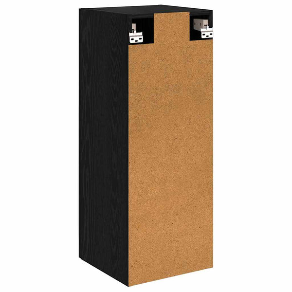 Wandschrank Schwarz Eichenoptik 34,5x34x90cm