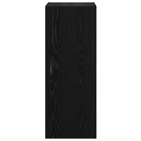 Wandschrank Schwarz Eichenoptik 34,5x34x90cm